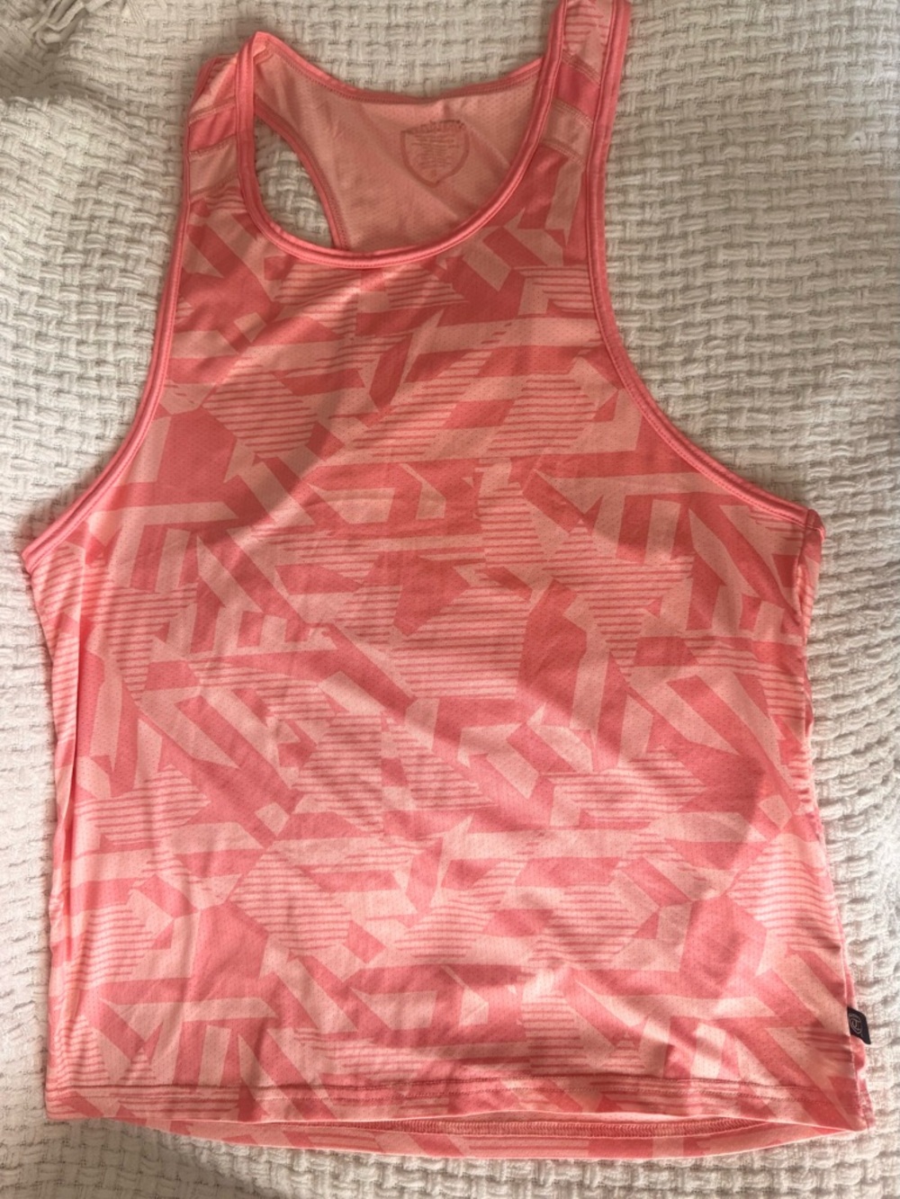 Pink Timoteo Geometric Racerback Tank Top